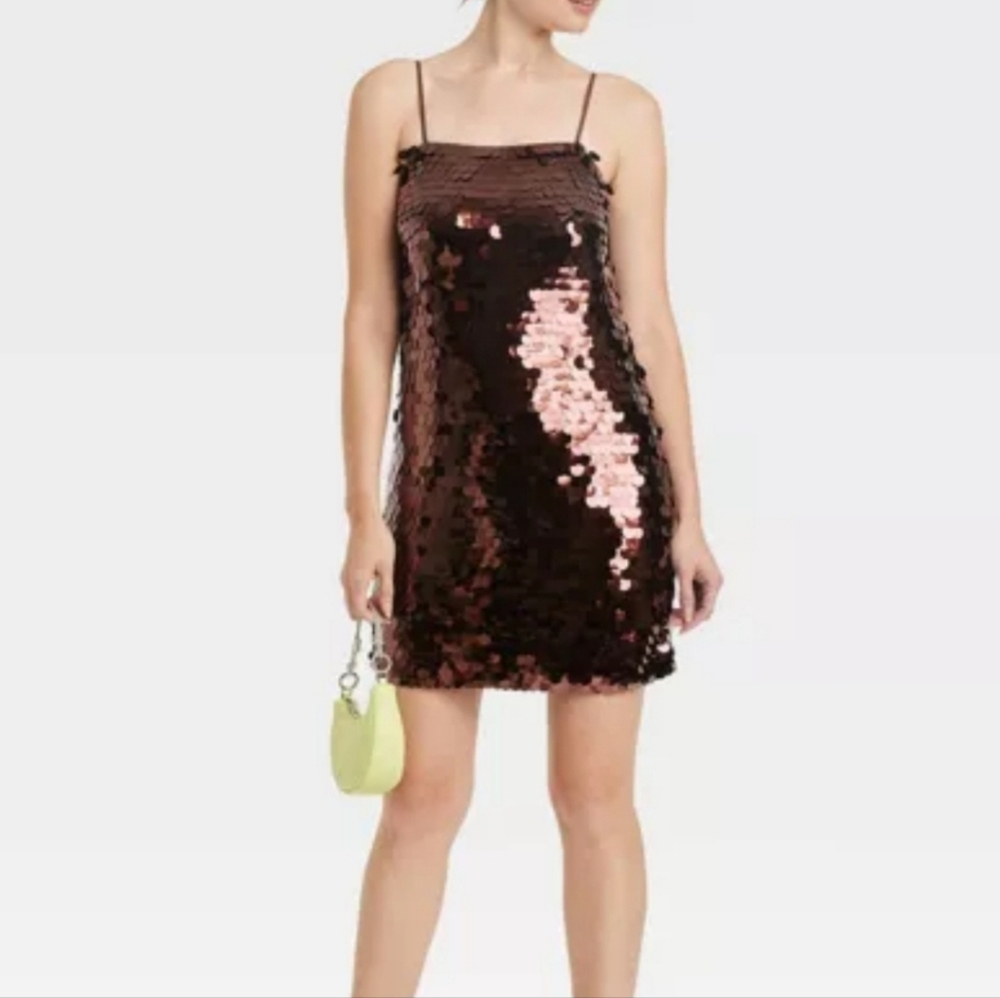 a new day Sequin Mini Dress - Black and Pink